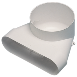 Gomito verticale a 90° per bocca Ø 125 mm